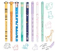 Stylos effaçables, lot de 8, stylos gel avec gomme