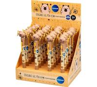 Stylos gel Centrum Capybara effaçables, bleus, présentoir de 24 pièces