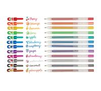 Stylos Gel Pailletés Et Parfumés Yummy ? Set De 12 Couleurs Fruitées Multicolor TU