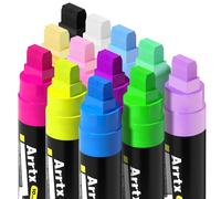 Stylos marqueurs à base d'acrylique, lot de 12, pointe conique de 10 mm, résistants à l'eau, pour carton, plastique, bois, métal et verre