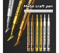 Stylos marqueurs métalliques à brosse, or, argent, cuivre, marqueur de peinture artistique Permanent pour l'artisanat, Scrapbooking, fournitures d'art en tissu, 1/3 pièces Hard nib copper 1Pcs