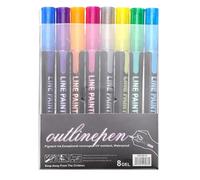 Stylos Marqueurs Métalliques - Marqueurs De Peinture 5 Pouces | Ensemble Double Ligne À Paillettes Métalliques | Stylos À Base D'eau Lisses Pour Cartes Et Dessins D'artisanat - Parfaits