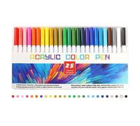 Stylos Marqueurs Permanents En Acrylique, 25 Couleurs, Pour Peinture Sur Tissu, Métal, Céramique, Peinture Sur Roche, Verre, Fabrication De Cartes, Bois