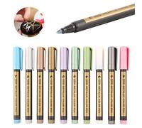 Stylos Métalliques Haut De Gamme - Couleurs Vives, Encre Opaque, Non Toxique, Polyvalents Pour Diverses Surfaces, 10 Options De Couleurs