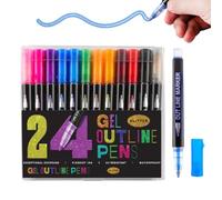 Stylos pailletés pour adultes Feutres Scintillants pour Écrire Colorier | Marqueurs Shimmer pour Garçons Adultes Maison École Journaling Scrapbook Loisirs Créatifs Artisanat