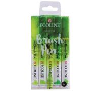 Royal Talens Feutre Aquarelle Coups De Pinceau Avec La Pointe Ecoline Kit (5ks) Nuances De Vert, Non-Permanent, Marqueurs, Marqueurs, Art Fournitures