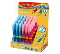 Stylos plume avec manche ergonomique, pointe moyenne (M), lot de 24, assortiment de couleurs