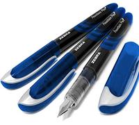 Stylos-plume jetable Zebra Fuente - Encre bleue - Lot de 3