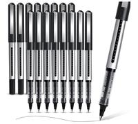 Stylos roller à encre noire, lot de 16 stylos gel noirs 0,5 mm, séchage rapide, idéaux pour la prise de notes, les croquis