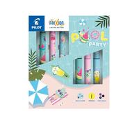 Stylos - Roller gel - Effaçable - FriXion Ball - Pointe moyenne 0.7 - Pool Party - 6 couleurs