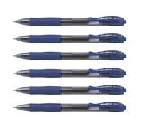 Stylos roller - PILOT - G-2 - Encre gel - Pointe large 1mm - Lot de 6 - Couleur bleue