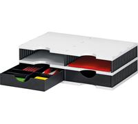 styro 268-0202.9895S styro Station de tri styrodoc duo, 4 compartiments, gris/noir