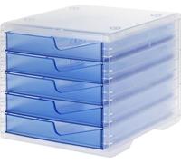 styro 275-8430.26224 Schubladenbox styroswingbox light cornflower DIN C4 mit 5 Schubladen