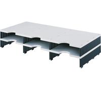 styro Erweiterungsmodule Trio styrodoc/268130298, grau/schwarz, 723x140x331mm