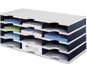 styrodoc trio Dateiablagebox Polystyrol Schwarz - Grau (268-0304-98)
