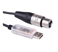 Suamdoen Adaptateur d'interface USB vers DMX 512 3 broches XLR pour ordinateur PC contrôleur d'éclairage de scène variateur USB vers DMX Freestyle Software RS485 Câble convertisseur série RS485