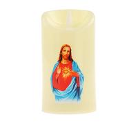 Suammiitstrieadea Bougie Electronique Pilier Sans Flamme Décoration Homme Sacré Coeur
