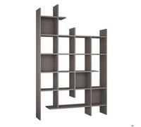SUBLEEM Étagère MILENA Moka clair Marron Asymétrique Nombreux rangements Mélaminé