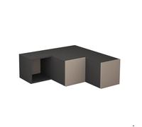 SUBLEEM Meuble télé TRICUBE Anthracite Moka clair Anthracite Deux tiroirs Rangements Fonctionnel