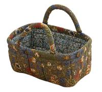 SUBLXPoten Paniers De Rangement MatelasséS à Motif Floral Panier de rangement en tissu coton épais petite taille, Organization à domicile for cosmétiques, jouets, collations, ménager