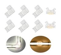 SUBOSI COB Blanc Chaud Bande LED Connecteur, 8mm 2 Pin, L-Forme Connecteur Rapide d'Angle Pour Bande LED 5V 12V 24V
