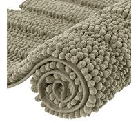 subrtex Tapis de Bain antidérapant en Chenille à Rayures (40 x 60 cm, Sable)
