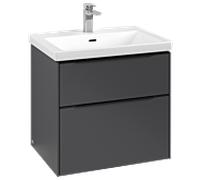 Villeroy und Boch Subway 3. 1930 C576L1VR 62,2x57,6x47,8cm, avec LED / poignée Volcano noir, graphite