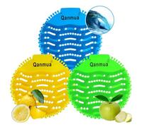 SUBZONAL-12 Pièces Ecrans pour Urinoir, Pastilles Urinoir Tapis d'Urinoir Désodorisant, Urinal Screen pourBureaux Restaurants et Écoles Anti-odeurs et Anti-projections 4 x Bleu 4 x Jaune 4 x Vert
