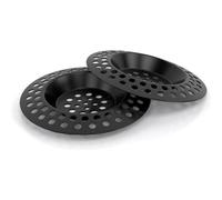 Subzonal-Afblussheld Set De 2 Tamis D'écoulement En Acier Inoxydable - Tamis De Luxe Pour Lavabo - Tamis Pour Cheveux Douche - Tamis D'écoulement Cuisine & Douche - Tamis D'écoulement (Noir)