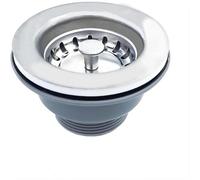Subzonal-Bonde D'évier Sans Trop Plein Panier Inox Ø 84 Mm 1¿"", Acier Inoxydable + Abs, Bonde + Panier