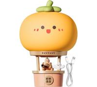 Subzonal-Capybara Veilleuse En Silicone Pour Chambre D'enfant, Veilleuse Led Rechargeable, Jolie Lampe Montgolfière, Motif Dessin Animé, Éclairage Apaisant 9,1 X 9,1 X 13,7 Cm Pour