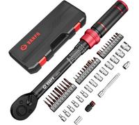 SUBZONAL ynamométrique 1/4'', 1-25Nm pour Vélo, Précision ±3%, Kit D'entretien 49 Pièces avec Douilles Allen, Barre D'extension 75mm, Adaptateur 3/8'', Bits Adaptateur