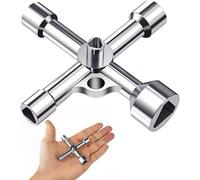 Subzonal-Clé Triangulaire 4 Voies 5 Tailles Diamètre Intérieur 7mm/10mm/12mm/13mm/18mm, Clé Universelle Multifonction Clef Triangle Pour D'armoire De Boîte De Compteur De Gaz D'eau Electrique