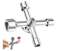 Subzonal-Clé Triangulaire 4 Voies 5 Tailles Diamètre Intérieur 7mm/10mm/12mm/13mm/18mm, Clé Universelle Clef Triangle Pour Boîtes Électriques, Gaz, Eau, Compteurs Électriques Et Armoires