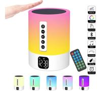 Subzonal-Enceinte Bluetooth Reveil Veilleuse, Lampe De Chevet Tactile Avec Machine À Bruit Blanc, Haut-Parleur Bluetooth Veilleuse Enfant Réveil Lumineux Idee Cadeau Ado Fille,Enfant, Femme, Annivers