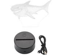Subzonal-Fierce Sharks Veilleuse Led Illusion 3d 7 Couleurs Avec Interrupteur Tactile Pour Chambre D'enfant