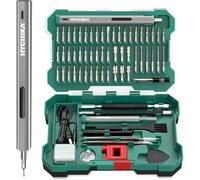 SUBZONAL-HYCHIKA Tournevis Electrique Precision Sans Fil, 67 en 1 Kit d'outils de Réparation, kit Tournevis de Precision Reparation Chargement USB & Éclairage LED, pour Téléphone Portable, Ordinateur