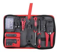 SUBZONAL-Kit d¿Outils Réseau Professionnel 9 Pièces ¿ Testeur de Câble, Pince à Sertir RJ45 et Accessoires pour Installation, Réparation d¿Ordinateurs et Câblage Réseau Ethernet