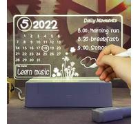 Subzonal-Lampe Led 3d Réinscriptible - Tableau D'affichage Créatif - Veilleuse Led Usb - Tableau De Message - Lumière De Vacances Avec Stylo - Cadeau Pour Enfants Et Petites Amies - Lampe De Nuit