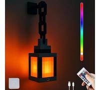 Subzonal-Lanterne Pixelée Veilleuse Lampe Murale Portable 16 Couleurs Avec Télécommande & Fonction De Dimmer 3d Lampe De Table Pour Enfants Batterie Murale Pour Chambre Camping Cadeau Pour Joueurs