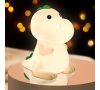Subzonal-Led Veilleuse Dinosaure Enfants, Lampe De Chevet En Silicone Avec Mode Lumière Chaude Et 7 Mode Coloré, Contrôle Tactile, Bébé Veilleuse Usb Rechargeable, Décoration De Chambre D'enfant, Cad