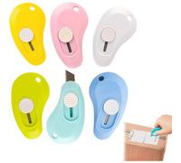 Subzonal-Lot De 6 Petits Cutters, Mini Cutter, Mini Cutter, Mini Cutter, Portable, Petit, Universel, Couteau De Papeterie Pour Enveloppe, Paquet, Coupe De Papier, Carton, Boîte Ou Emballage