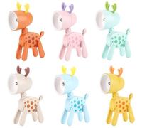 Subzonal-Lot De 6 Veilleuses À Led En Forme De Chien - Avec Support De Téléphone - Pour Enfants, Chambre D'étudiant, Bureau, Chambre D'enfant - Multicolore (Cerf)