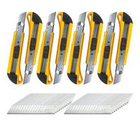 Subzonal-Lot De 8 Cutters Professionnels, 18mm Avec Lame De Rechange, Lame Peut Être Remplacée, Poignée Abs Antidérapante Escamotable Et Double Verrouillage, Convient Pour L'artisanat, Travaux Coupe