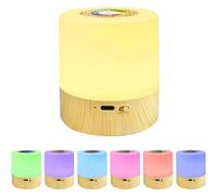 Subzonal-Mini Veilleuse Led, Lampe Table De Chevet Intelligente, Portable Commande Tactile Dimmable, Chronométrage 2/4 H, Usb Rechargeable, Changement Couleur Rgb Pour Les Chambre, Enfants (Grain Boi