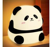 Subzonal-Panda Veilleuse Enfant Silicone, 7 Couleurs 3 Luminosité Veilleuse Bébé, Rechargeable Fonction Minuterie Led Lampe Panda, Chevet Tactile Mignonne Et Moelleuse Pour Chambre D'enfant Sommeil