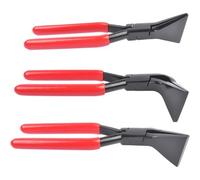 Subzonal-Pince À Plier Jeu De Pinces À Plier La Tôle 3 Pièces Pince À Border Droites 0°, 45° Et 90°, Acier Au Carbone Noir Bruni, Rouge