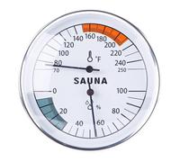 SUBZONAL-Thermomètre de Sauna, 2 en 1 Thermomètre de Sauna Fahrenheit et Hygromètre Support Mural pour Sauna Moniteur de Température d'Humidité Intérieure Infrarouge Sauna à Vapeur Accessoires