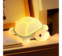 Subzonal-Tortue Veilleuse Enfants, Doux Animaux Tortue Veilleuses En Silicone, Led Avec Batterie 7 Couleurs Veilleuse Touch Bébé Allaitement Usb Rechargeable Lampe De Chevet Pour Filles Garçons