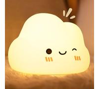 Subzonal-Veilleuse Bébé Nuage Veilleuse Enfant Rechargeable, 7 Couleurs 3 Luminosité, Veilleuse Bebe Maternité, Lampe De Chevet Enfant Deco Chambre Bebe, Blanc